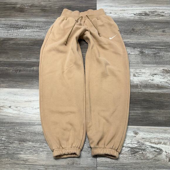 Nike Sportswear Oatmeal Womens‎ XS Swoosh Phoenix High Waist Jogger Sweatpants - Picture 1 of 11